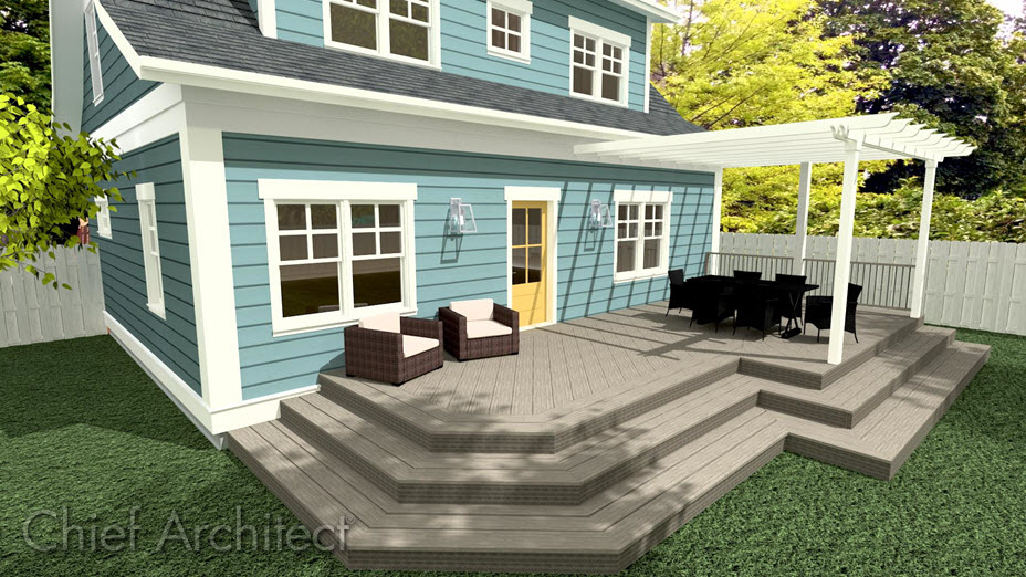 Custom deck planking with border planks