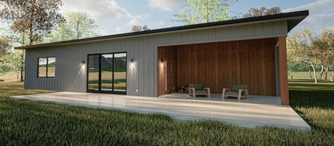 Modern home space with extended patio space.