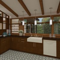 Jenna Mattison Kitchen Design with Ceiling Beams