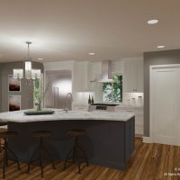 Jenna Mattison Island with Curved countertop