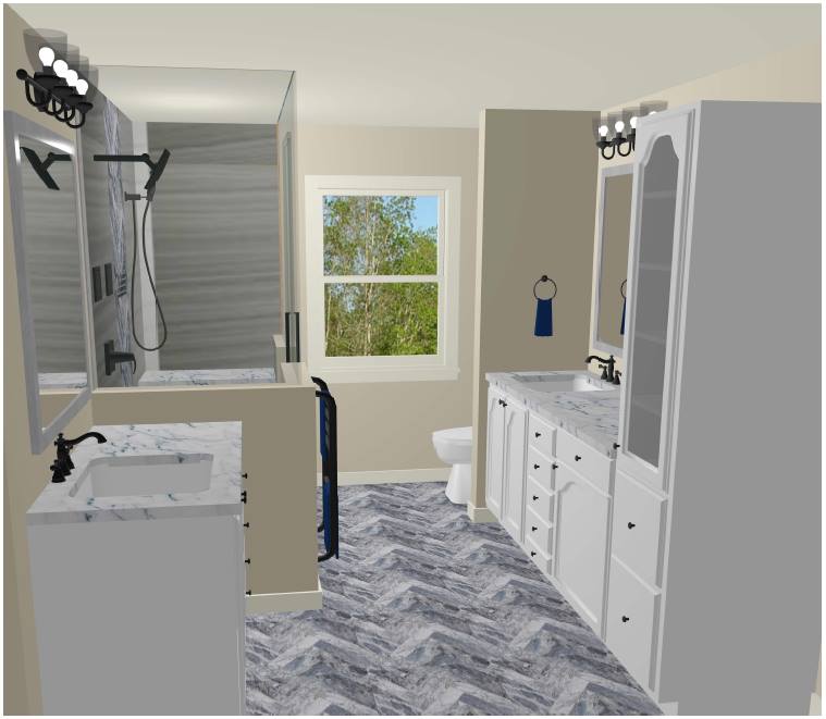 Rachel McGinley's Winning Bathroom Design Rendering