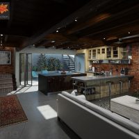 moody living room