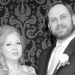 Black and white image of a man and woman.