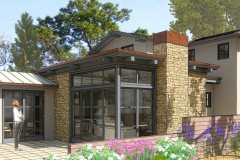 Timeless home style with brick siding and nana walls