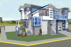 Rodante Bernabe's Modern 2 story home with brick accents.