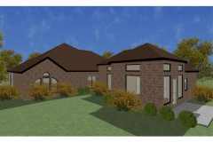 Sohail Ahmed's Independent living unit   addition to the back of the house with exterior brick accents.