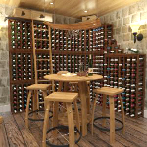 A home wine cellar designed in Chief Architect Software.