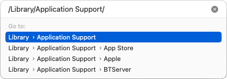 Go to Folder dialog