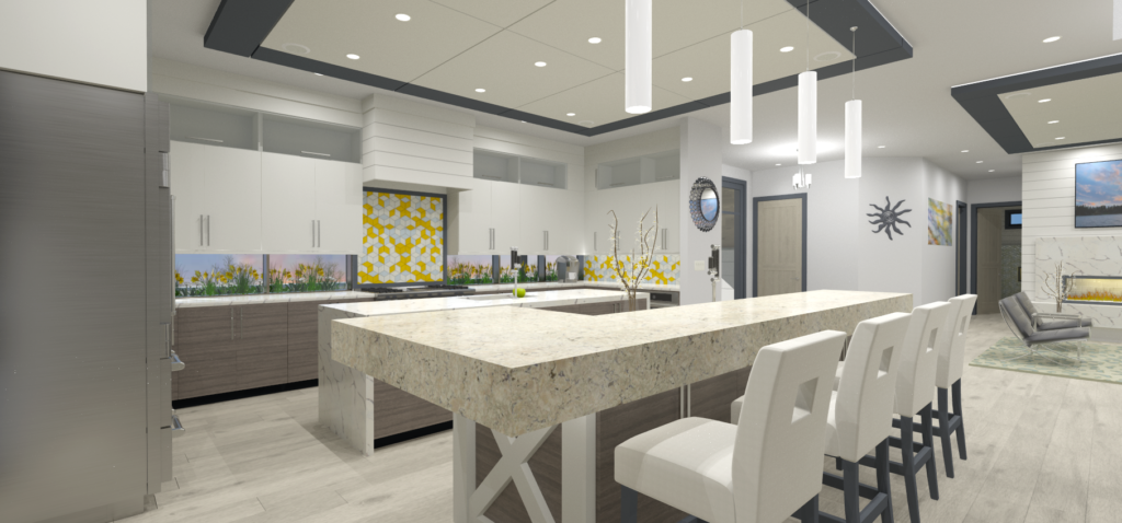 Ceiling design in the Chief Architect Austin sample plan.