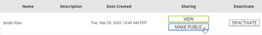 Selecting the Make Public button for a 3D Viewer model file