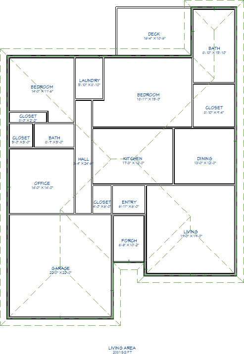 Walls and rooms have been generated