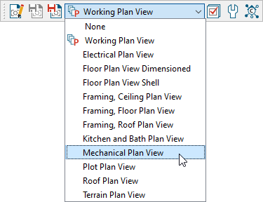 Selecting the Mechanical Plan View
